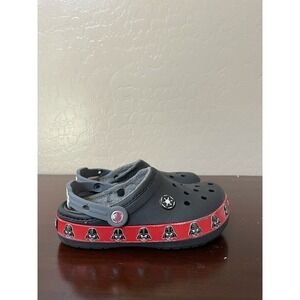 Star Wars Crocs Unisex Kids Clogs Shoes Black Red Perforated Slingback Juniors 2